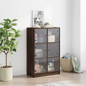 Highboard Braun Eiche Optik 68x37x109cm