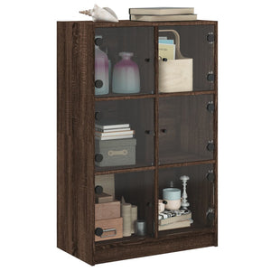 Highboard Braun Eiche Optik 68x37x109cm