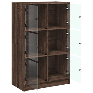 Highboard Braun Eiche Optik 68x37x109cm