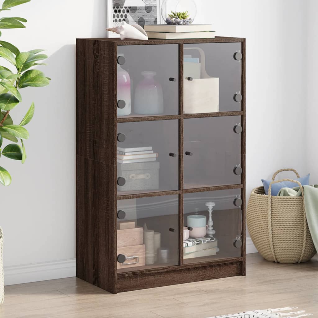 Highboard Braun Eiche Optik 68x37x109cm