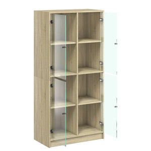 Highboard Sonoma-Eiche 68x37x142 cm