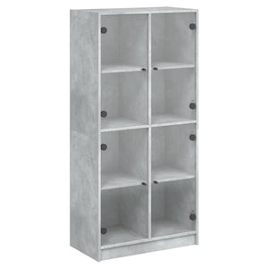 Highboard Betongrau 68x37x142 cm
