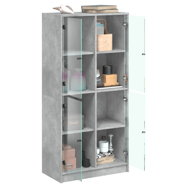 Highboard Betongrau 68x37x142 cm