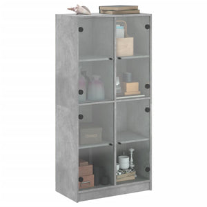 Highboard Betongrau 68x37x142 cm