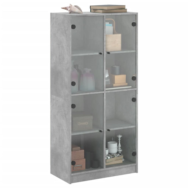 Highboard Betongrau 68x37x142 cm