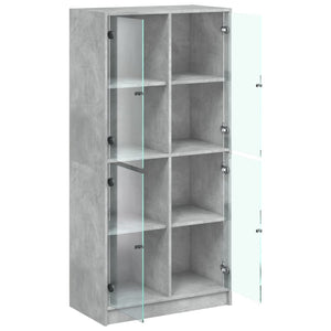 Highboard Betongrau 68x37x142 cm