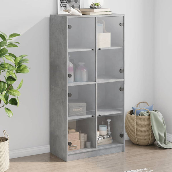Highboard Betongrau 68x37x142 cm