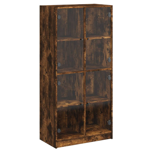 Highboard Räuchereiche 68x37x142 cm