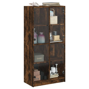 Highboard Räuchereiche 68x37x142 cm