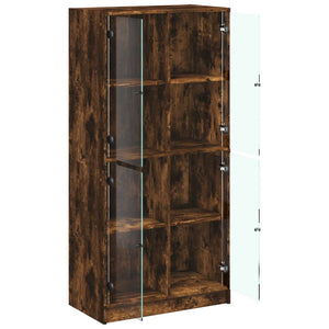 Highboard Räuchereiche 68x37x142 cm