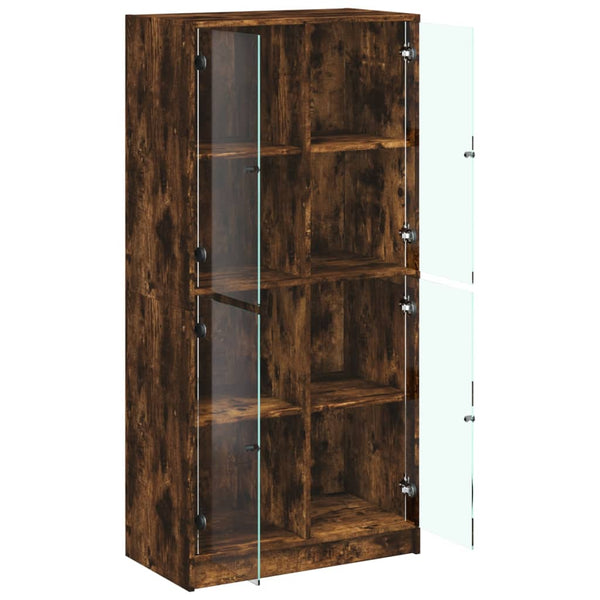 Highboard Räuchereiche 68x37x142 cm