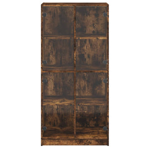 Highboard Räuchereiche 68x37x142 cm