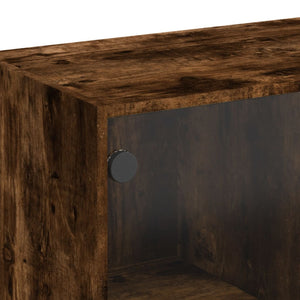 Highboard Räuchereiche 68x37x142 cm