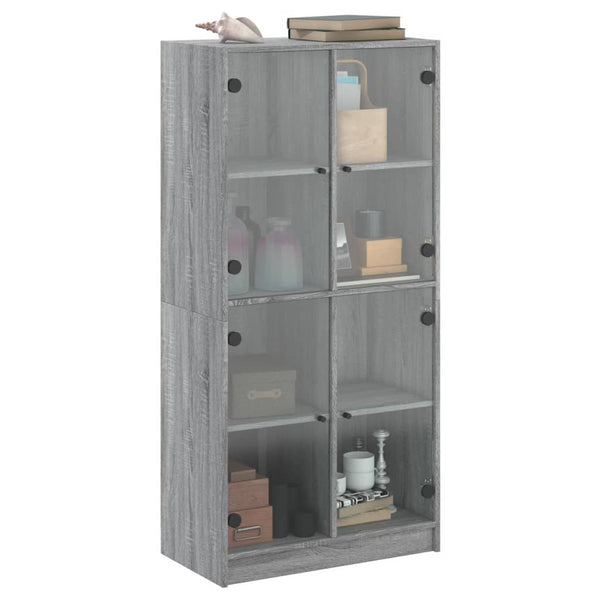 Highboard Grau Sonoma 68x37x142 cm