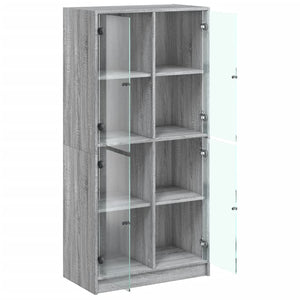 Highboard Grau Sonoma 68x37x142 cm