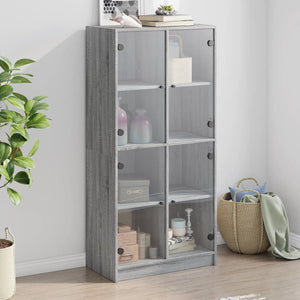Highboard Grau Sonoma 68x37x142 cm