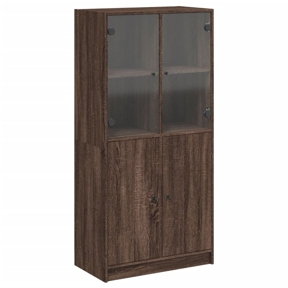 Highboard Braun Eiche-Optik 68x37x142cm