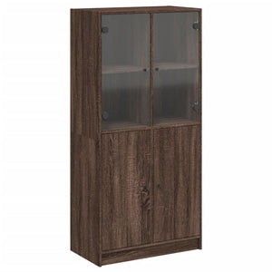 Highboard Braun Eiche-Optik 68x37x142cm