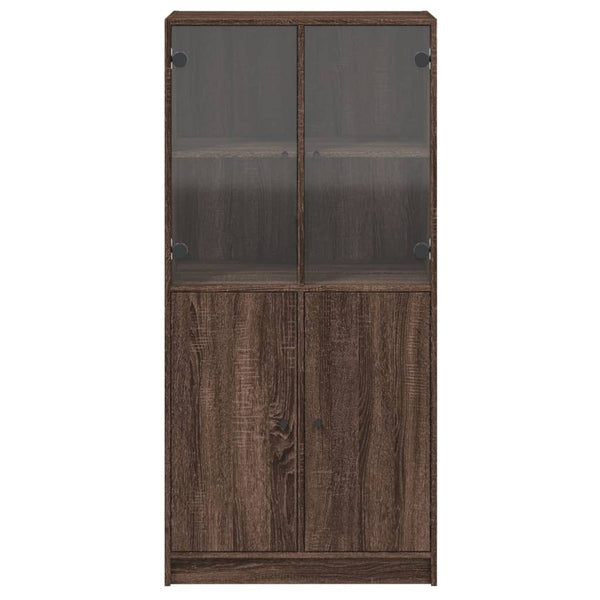 Highboard Braun Eiche-Optik 68x37x142cm