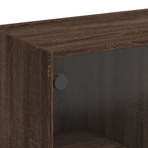 Highboard Braun Eiche-Optik 68x37x142cm