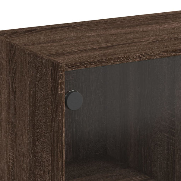 Highboard Braun Eiche-Optik 68x37x142cm