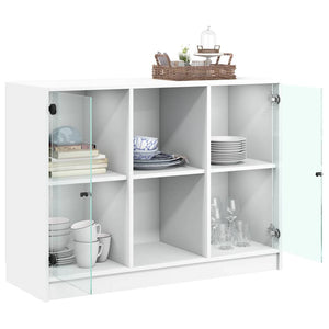 Weißes Sideboard 102 cm Holzwerkstoff