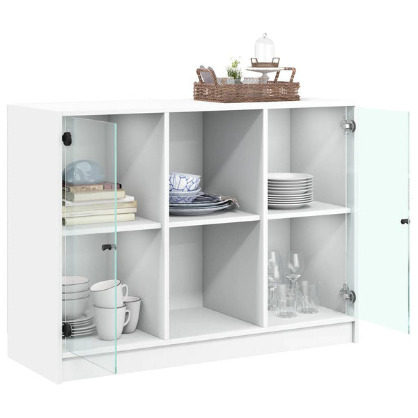 Weißes Sideboard 102 cm Holzwerkstoff