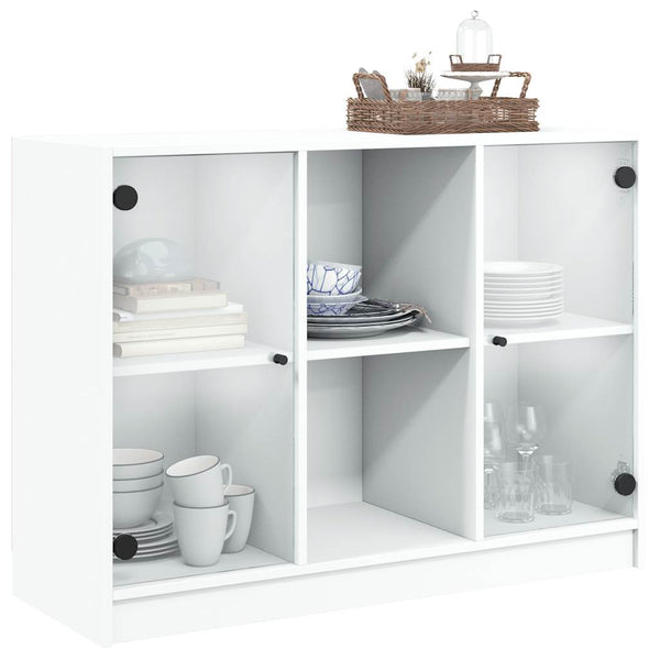 Weißes Sideboard 102 cm Holzwerkstoff