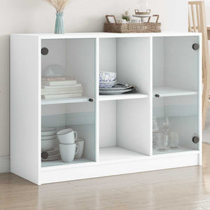 Weißes Sideboard 102 cm Holzwerkstoff