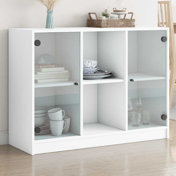 Weißes Sideboard 102 cm Holzwerkstoff