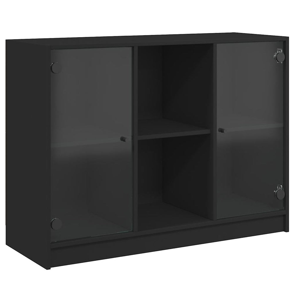 Schwarzes Sideboard 102 cm Holzwerkstoff