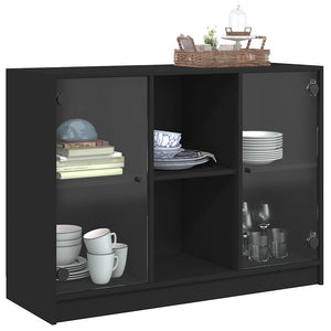 Schwarzes Sideboard 102 cm Holzwerkstoff