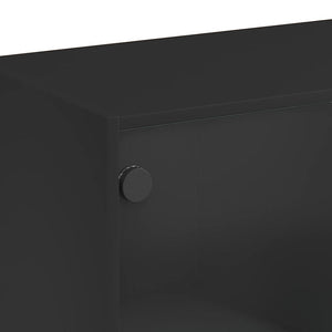 Schwarzes Sideboard 102 cm Holzwerkstoff