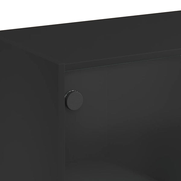 Schwarzes Sideboard 102 cm Holzwerkstoff