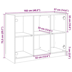 Sideboard Räuchereiche 102 cm