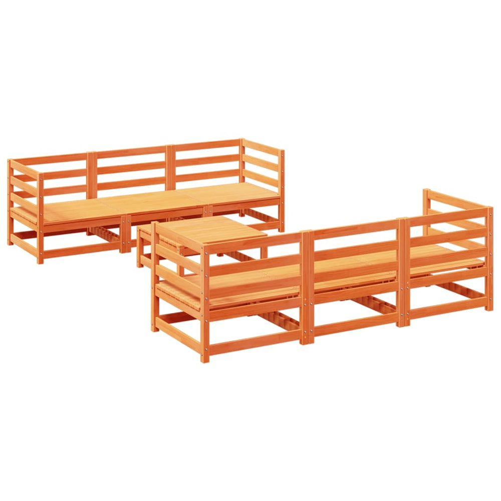 7-tlg. Garten Sofagarnitur aus Kiefernholz