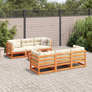 7-tlg. Garten Sofagarnitur aus Kiefernholz