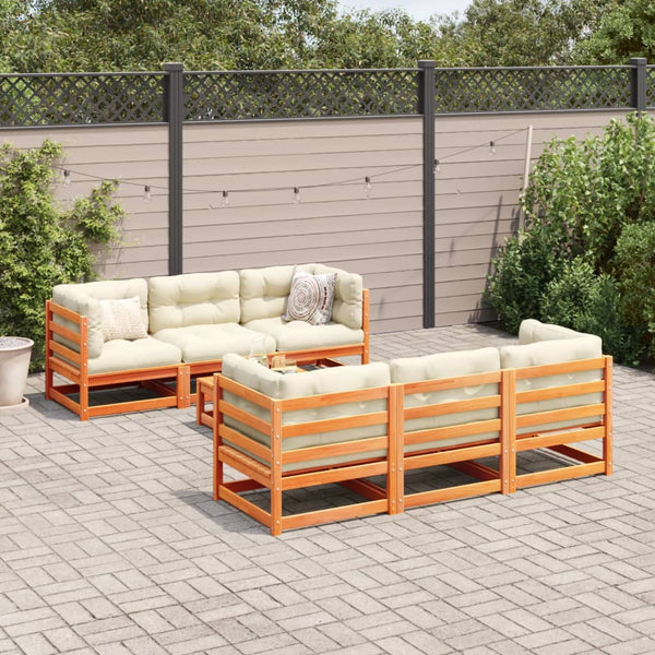 7-tlg. Garten Sofagarnitur aus Kiefernholz