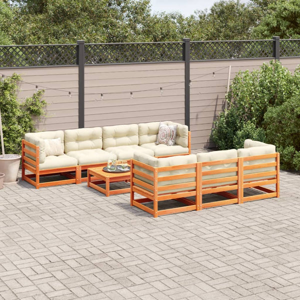 8-teilige Garten Sofagarnitur Kieferholz