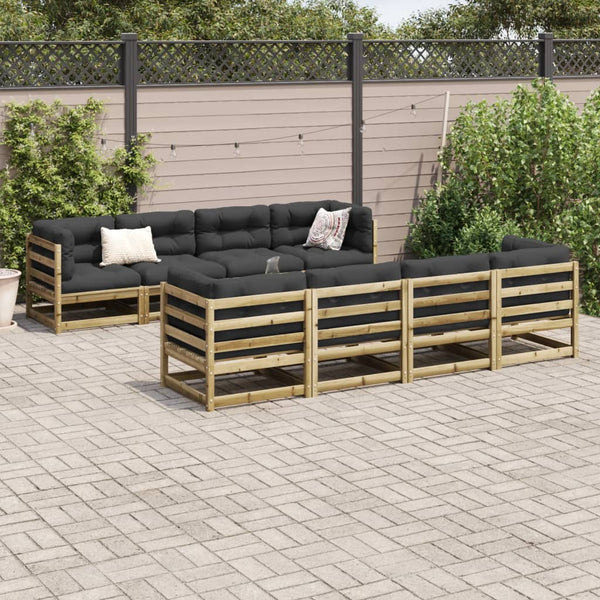 9-teilige Garten Sofagarnitur Kiefer Imprägniert