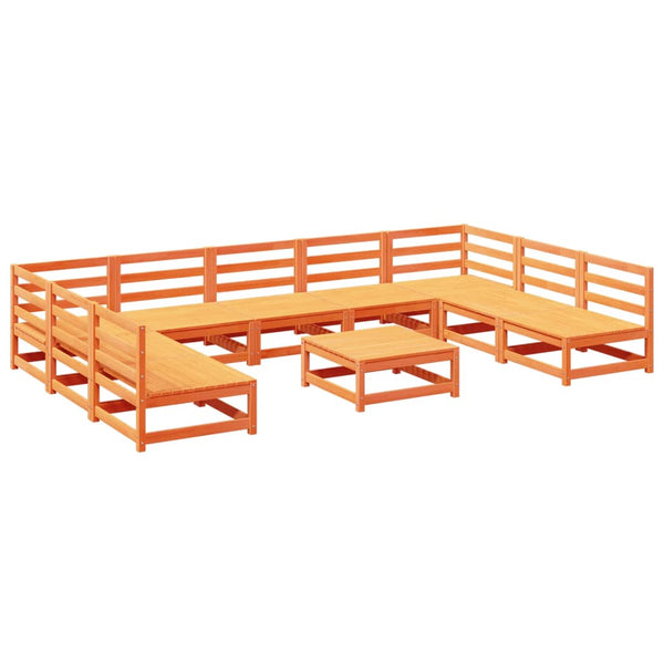 10-teilige Garten Sofagarnitur Kiefer Massivholz
