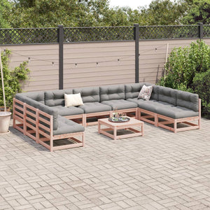 10-teilige Garten Sofagarnitur Douglasie Massivholz
