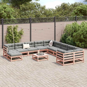 12-teilige Garten Sofagarnitur Douglasie Massivholz