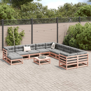 12-tlg. Garten Sofagarnitur Douglasie mit Kissen