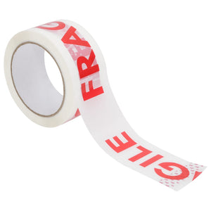 vidaXL Ruban adhésif 72 pcs. avec inscription FRAGILE Blanc 48 mm x 66 m