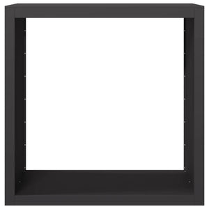 Schwarzes Brennholzregal aus Stahl, 100x40x100 cm