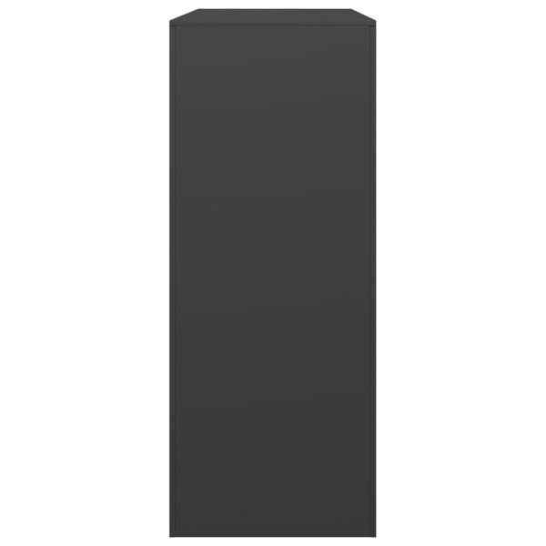 Schwarzes Brennholzregal aus Stahl, 100x40x100 cm