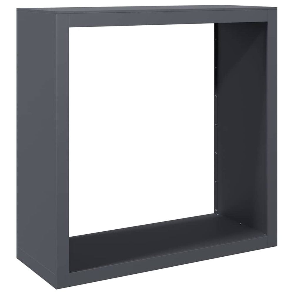 Brennholzregal Stahl Anthrazit 100x100 cm
