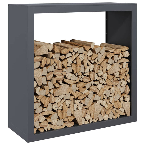 Brennholzregal Stahl Anthrazit 100x100 cm
