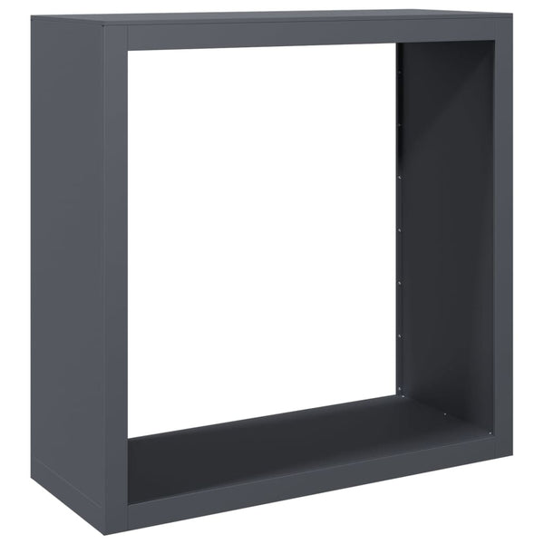 Brennholzregal Stahl Anthrazit 100x100 cm